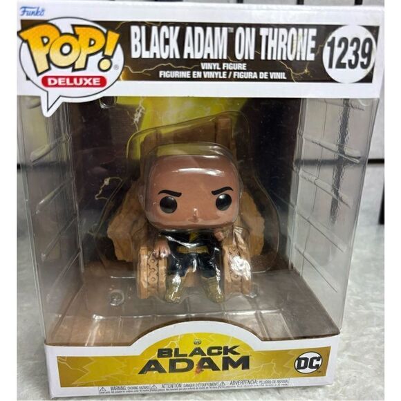 Funko Pops Deluxe Black Adam on Throne Figure - Picture 1 of 7